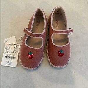 Zara Kids Pink Shoes with Strawberry Design